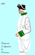 régiment de Provence de 1762 à 1767