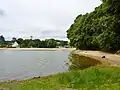 Étang du Korong (Coronc) : la plage de Glomel.