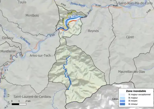 Carte des zones inondables.