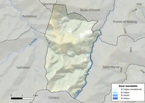 Carte des zones inondables.