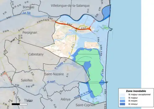 Carte des zones inondables.