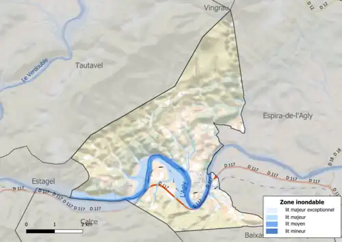 Carte des zones inondables.