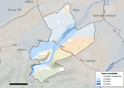 Carte des zones inondables.