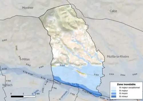 Carte des zones inondables.