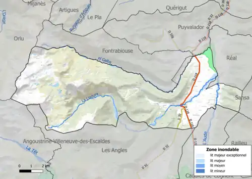 Carte des zones inondables.