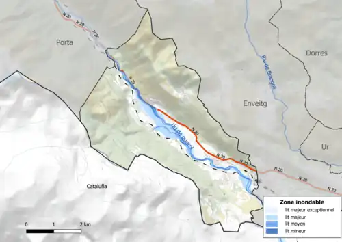Carte des zones inondables.