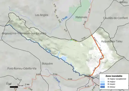 Carte des zones inondables.