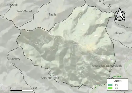Site Natura 2000 sur le territoire communal.