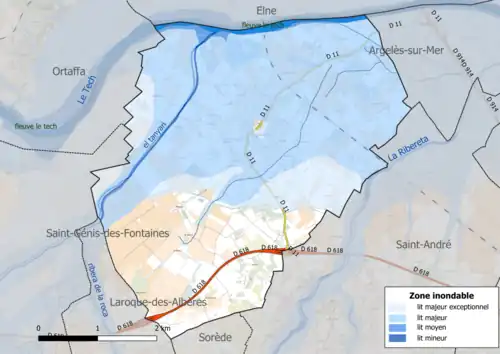 Carte des zones inondables.