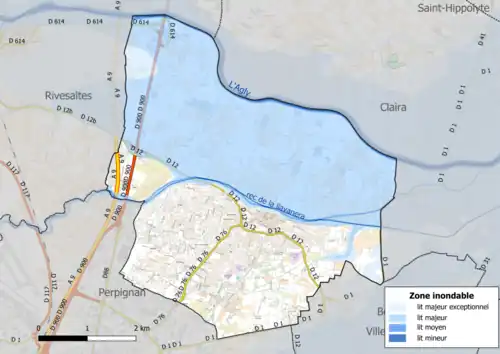 Carte des zones inondables.