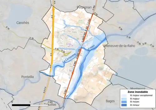 Carte des zones inondables.