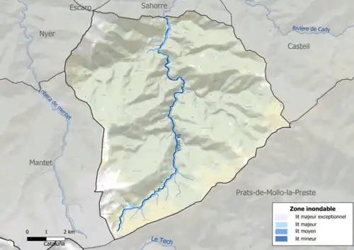 Carte des zones inondables.