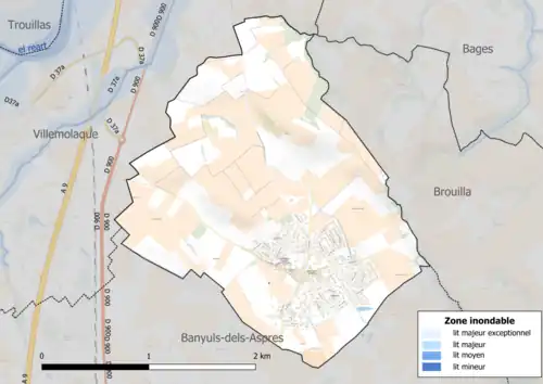Carte des zones inondables.