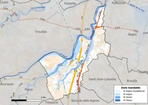 Carte des zones inondables.