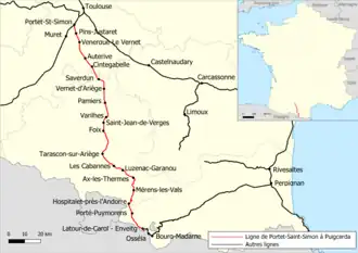 Voir la carte de la ligne.