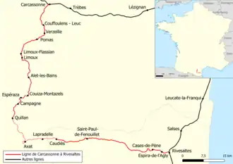 Voir la carte de la ligne.