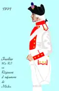 70e régiment d’infanterie de ligne de 1791 à 1792