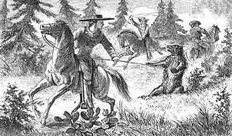 Prise au lasso d'un grizzly.