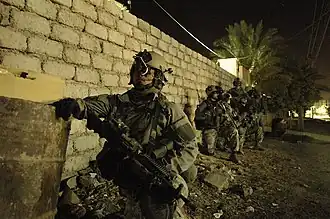 Soldats du 75e&nbsp;régiment de rangers en Irak en 2007.