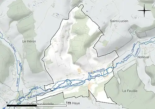 Carte hydrographique de la commune.