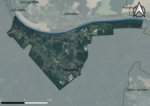 Carte orhophotogrammétrique de la commune.