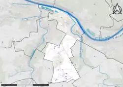 Carte montrant en couleurs le relief d'une commune