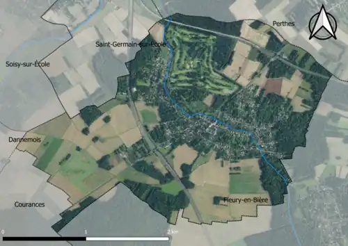 Carte orhophotogrammétrique de la commune.