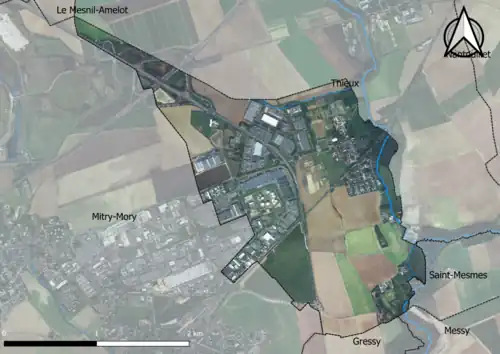 Carte orhophotogrammétrique de la commune.