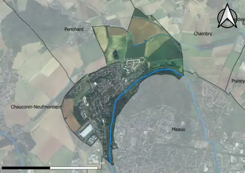 Carte orhophotogrammétrique de la commune.