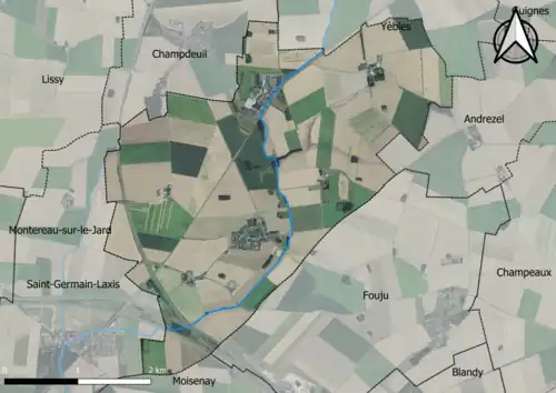 Carte orhophotogrammétrique de la commune.
