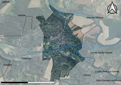 Carte orhophotogrammétrique de la commune.