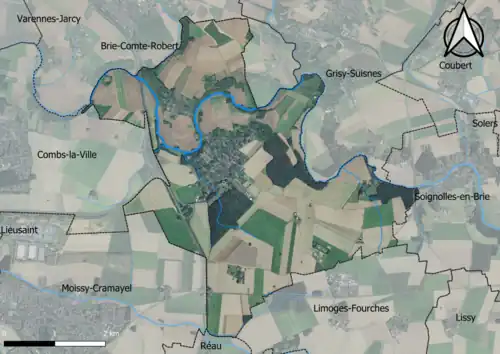 Carte orhophotogrammétrique de la commune.