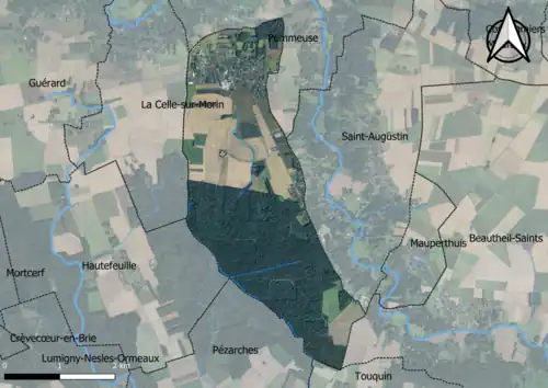 Carte orhophotogrammétrique de la commune.