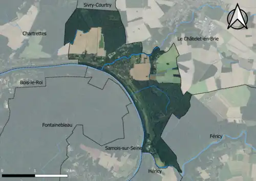 Carte orhophotogrammétrique de la commune.