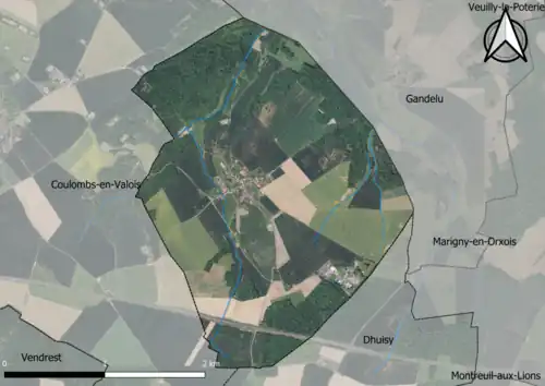 Carte orhophotogrammétrique de la commune.