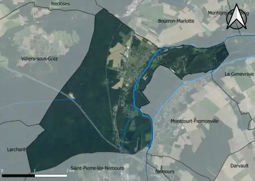 Carte orhophotogrammétrique de la commune.