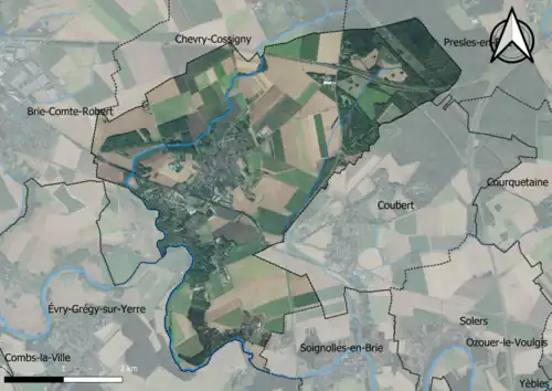 Carte orhophotogrammétrique de la commune.
