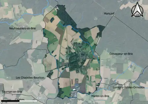 Carte orhophotogrammétrique de la commune.