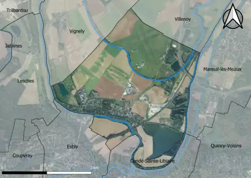 Carte orhophotogrammétrique de la commune.
