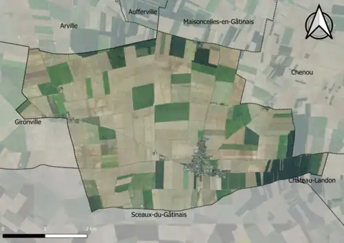 Carte orhophotogrammétrique de la commune.