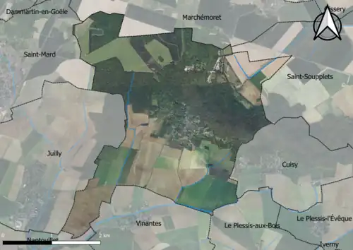 Carte orhophotogrammétrique de la commune.