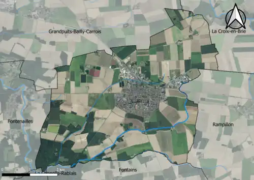 Carte orhophotogrammétrique de la commune.