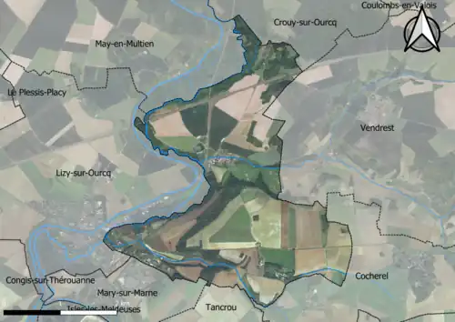 Carte orhophotogrammétrique de la commune.