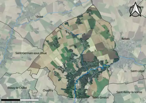Carte orhophotogrammétrique de la commune.