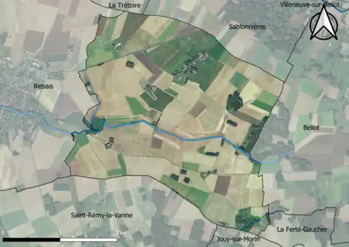 Carte orhophotogrammétrique de la commune.