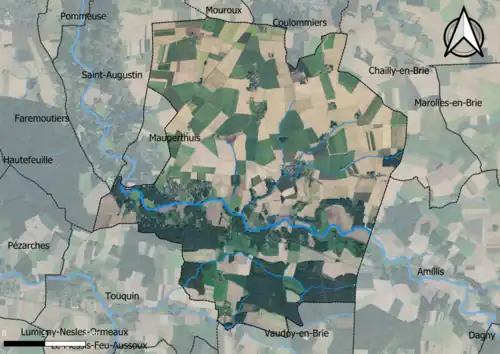 Carte orhophotogrammétrique de la commune.