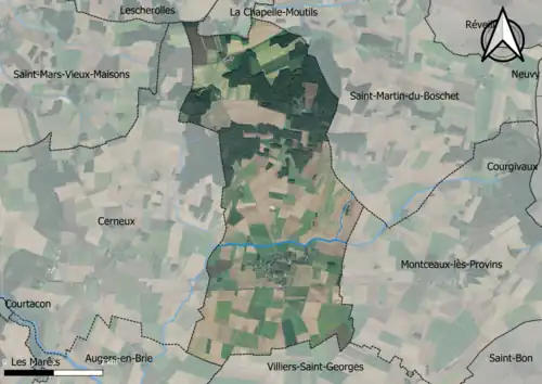 Carte orhophotogrammétrique de la commune.