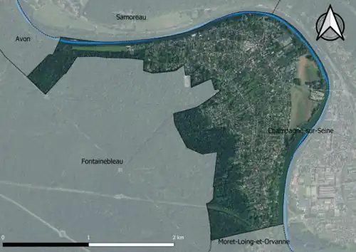 Carte orhophotogrammétrique de la commune.