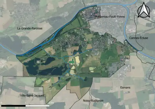 Carte orhophotogrammétrique de la commune.