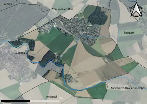 Carte orhophotogrammétrique de la commune.